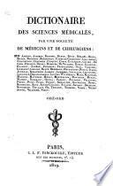 Dictionaire des sciences médicales