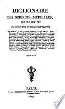 Dictionaire des sciences médicales