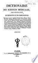 Dictionaire des sciences médicales
