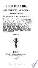 Dictionaire Des Sciences Médicales, Par Une Société De Médicins Et De Chirurgiens