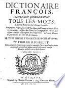 Dictionaire françois0