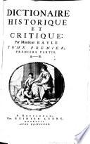 Dictionaire historique et critique