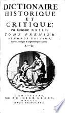 Dictionaire Historique Et Critique