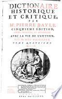 Dictionaire historique et critique