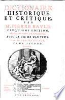 Dictionaire historique et critique, par mr. Pierre Bayle