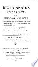 Dictionaire historique; ou, Histoire abregee des hommes qui se sont fait un nom