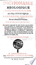 Dictionaire néologique à l'usage des beaux esprits du siècle