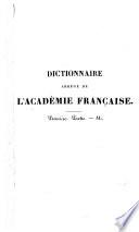 Dictionnaire abrégé de l'Académie française, avec tous les mots nouveaux adoptés dans les sciences et dans les arts