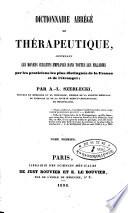 Dictionnaire abrégé de thérapeutique
