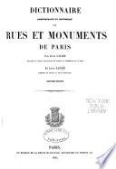 Dictionnaire administratif et historique des rues et monuments de Paris