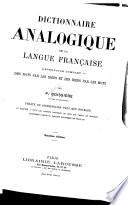 Dictionnaire analogique de la langue française