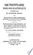 Dictionnaire bibliographique choisi du quinzième siècle