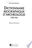 Dictionnaire biographique d'archéologie