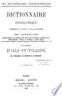 Dictionnaire biographique d'Ille et Villaine