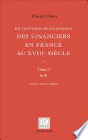 Dictionnaire biographique des financiers en France au XVIIIe siècle