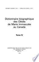 Dictionnaire biographique des Oblats de Marie-Immaculée au Canada