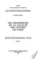 Dictionnaire biographique des universitaires aux XIXe et XXe siècles