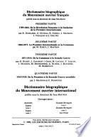 Dictionnaire biographique du mouvement ouvrier français: de la Première à la Seconde Guerre mondiale