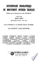 Dictionnaire biographique du mouvement ouvrier français