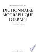 Dictionnaire biographique lorrain