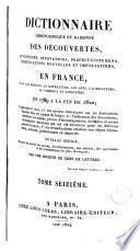 Dictionnaire chronologique et raisonné des découvertes