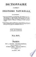 Dictionnaire classique d'histoire naturelle
