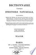 Dictionnaire classique d'histoire naturelle