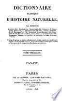 Dictionnaire classique d'histoire naturelle