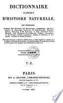 Dictionnaire classique d'histoire naturelle