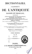 Dictionnaire classique de l'antiquité sacrée et profane