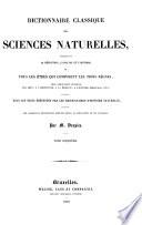 Dictionnaire classique des sciences naturelles