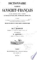 Dictionnaire classique sanscrit-français où sont coordonnés