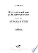 Dictionnaire critique de la communication