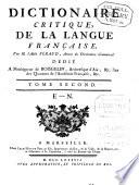 Dictionnaire critique de la langue française ...