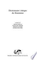 Dictionnaire critique du féminisme