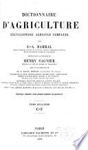 Dictionnaire d'agriculture, encyclopédie agricole complète