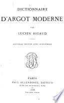 Dictionnaire d'argot moderne