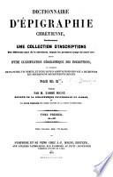 Dictionnaire d'épigraphie chrétienne