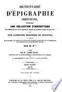 Dictionnaire d'épigraphie Chrétienne