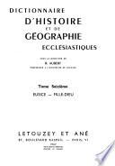 Dictionnaire d'histoire et de géographie ecclésiastiques