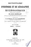 Dictionnaire d'histoire et de géographie ecclésiastiques