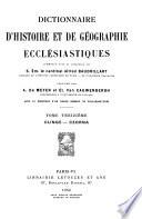 Dictionnaire d'histoire et de géographie ecclésiastiques, publié sous la direction de Alfred Baudrillart, Albert Vogt, et Urbain Rouziès, avec le concours d'un grand nombre de collaborateurs