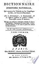 Dictionnaire d'Histoire naturelle, qui concerne les testacées, ou les coquillages de mer, de terre, et d'eau-douce, etc