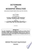 Dictionnaire de biographie héraultaise