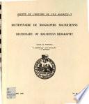 Dictionnaire de biographie mauricienne