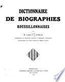 Dictionnaire de biographies rousillonnaises