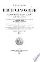Dictionnaire de droit canonique