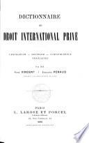 Dictionnaire de droit international privé