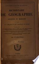 Dictionnaire de géographie ancienne et moderne a l'usage du libraire et de l'amateur de livres