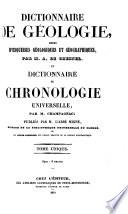 Dictionnaire de géologie ... et Dictionnaire de chronologie universelle